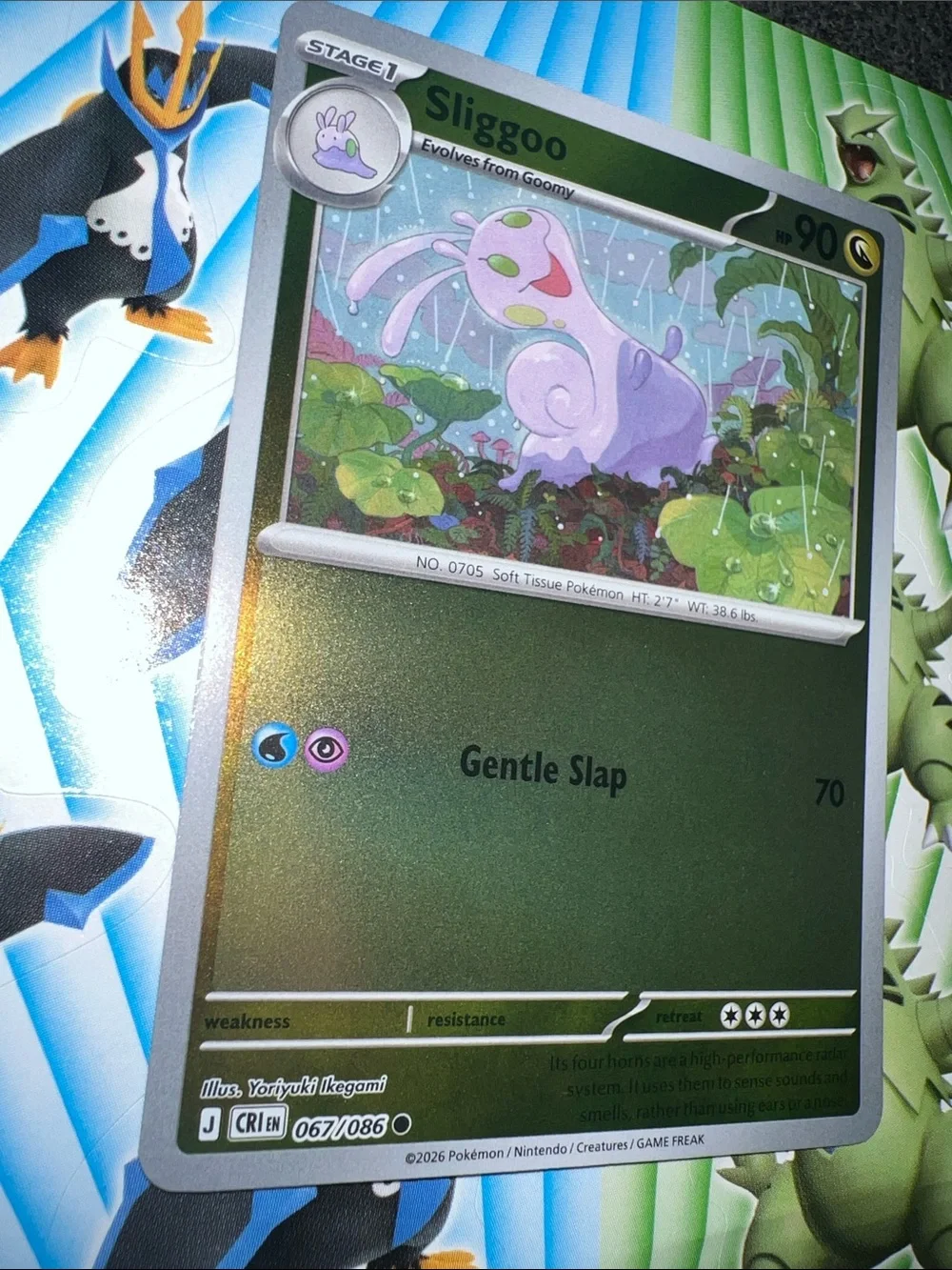 Pokemon Sliggoo Card - Purple and Green Artwork